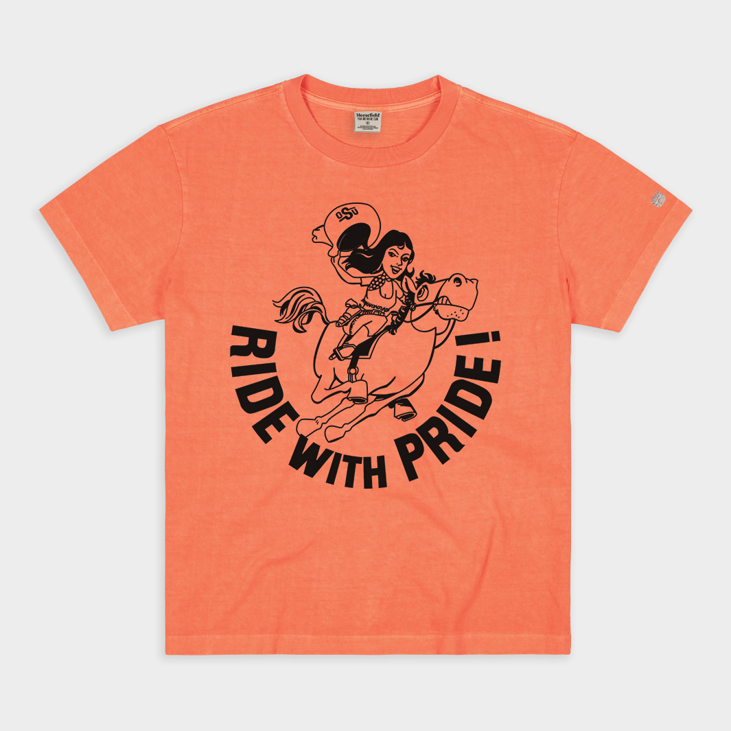 Ride With Pride Oklahoma State Vintage Heavyweight Tee Style001