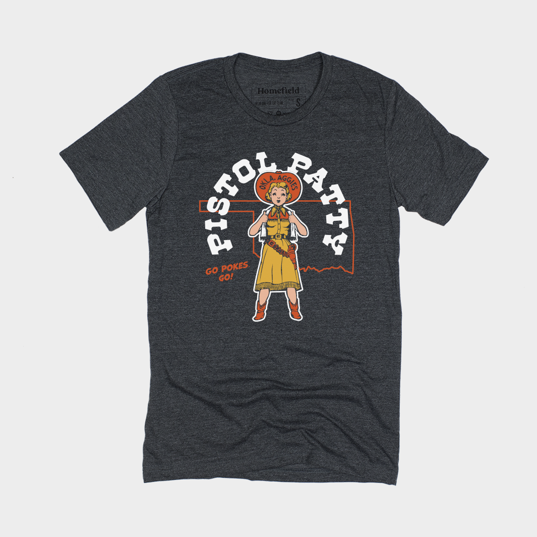 Oklahoma State Vintage Pistol Patty Tee Style001