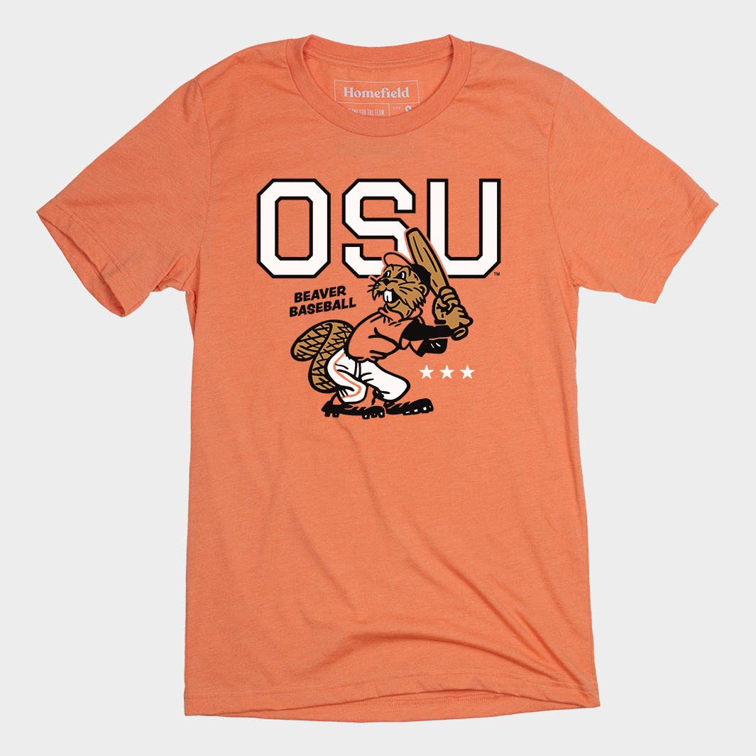 Vintage Oregon State Beaver Baseball Tee Style001