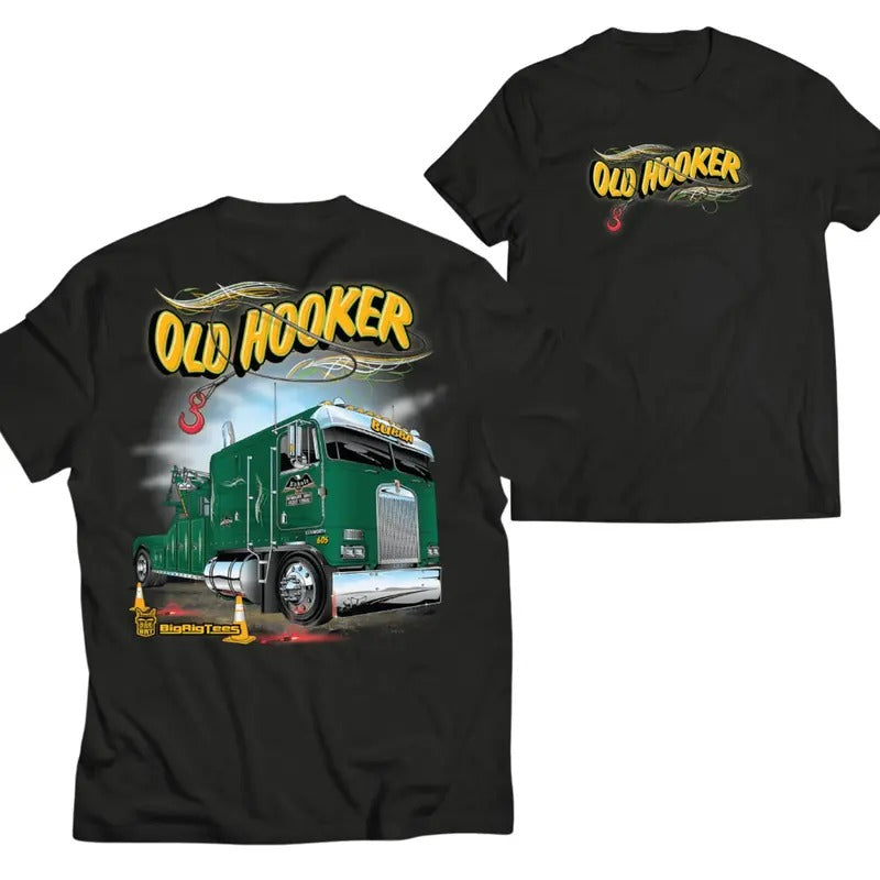 Old Hooker Graphic Tee, Tractor Shirt, Stylish Car Merch for Automotive Enthusiasts