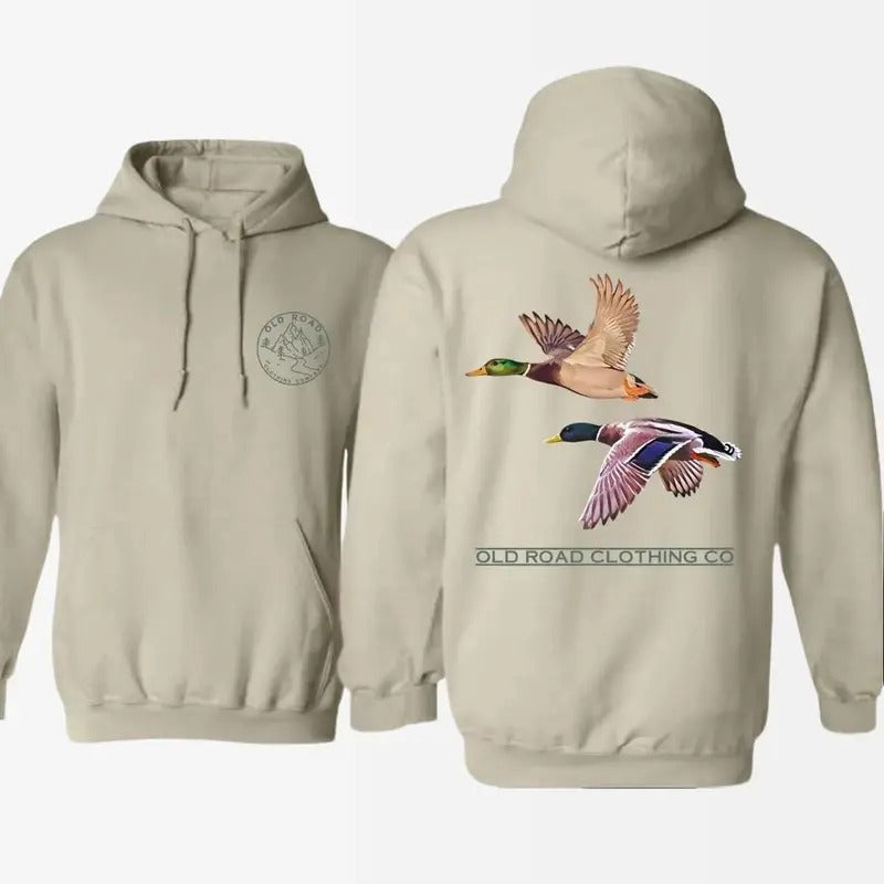 Old Road Clothing Co Hoodie - Majestic Mallard Design Featuring Vibrant Duck Graphics, camo country hoodies, Perfect for Outdoor Enthusiasts and Waterfowl Lovers, Unisex Hoodie for Everyday Comfort and Nature-Inspired Style Sweaters Menswear Tops