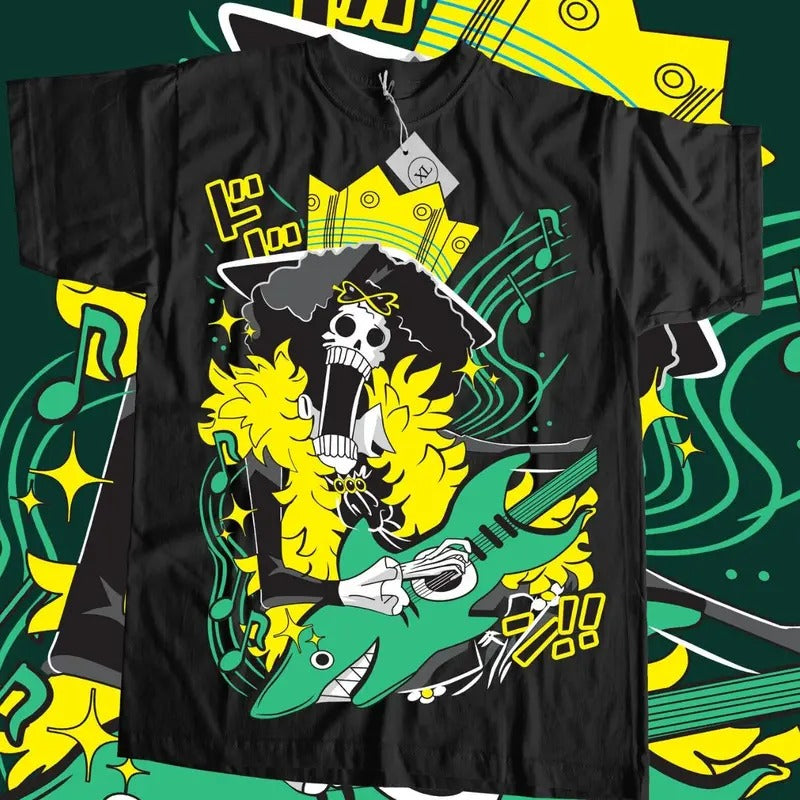 One Piece Brook Vintage T-shirt, 90s Anime Tee, All Sizes Sweatshirt, Hoodie, Comfort Colors