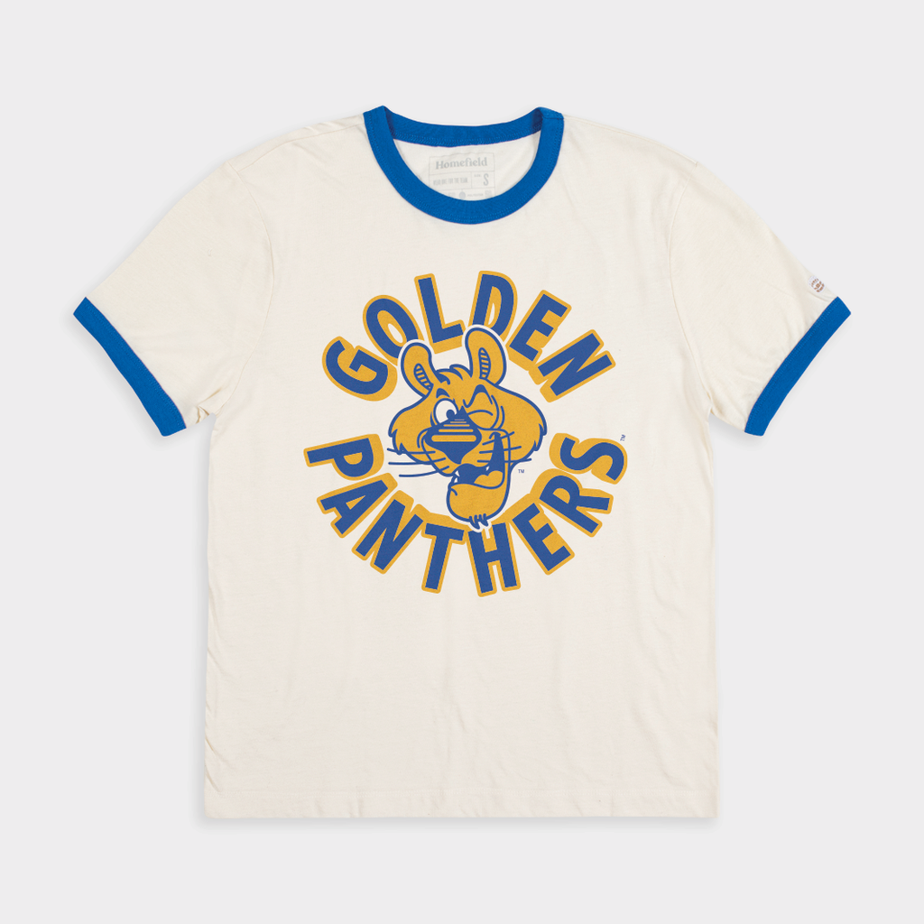 Pitt Vintage Golden Panthers Winking ROC Ringer Tee Style001