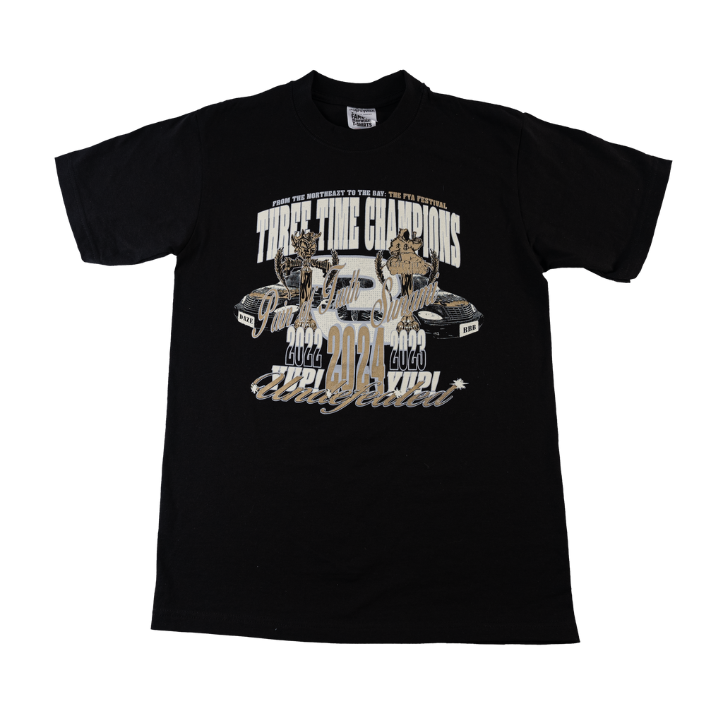 Pain Of Truth - Three Time Champions Black T-Shirt