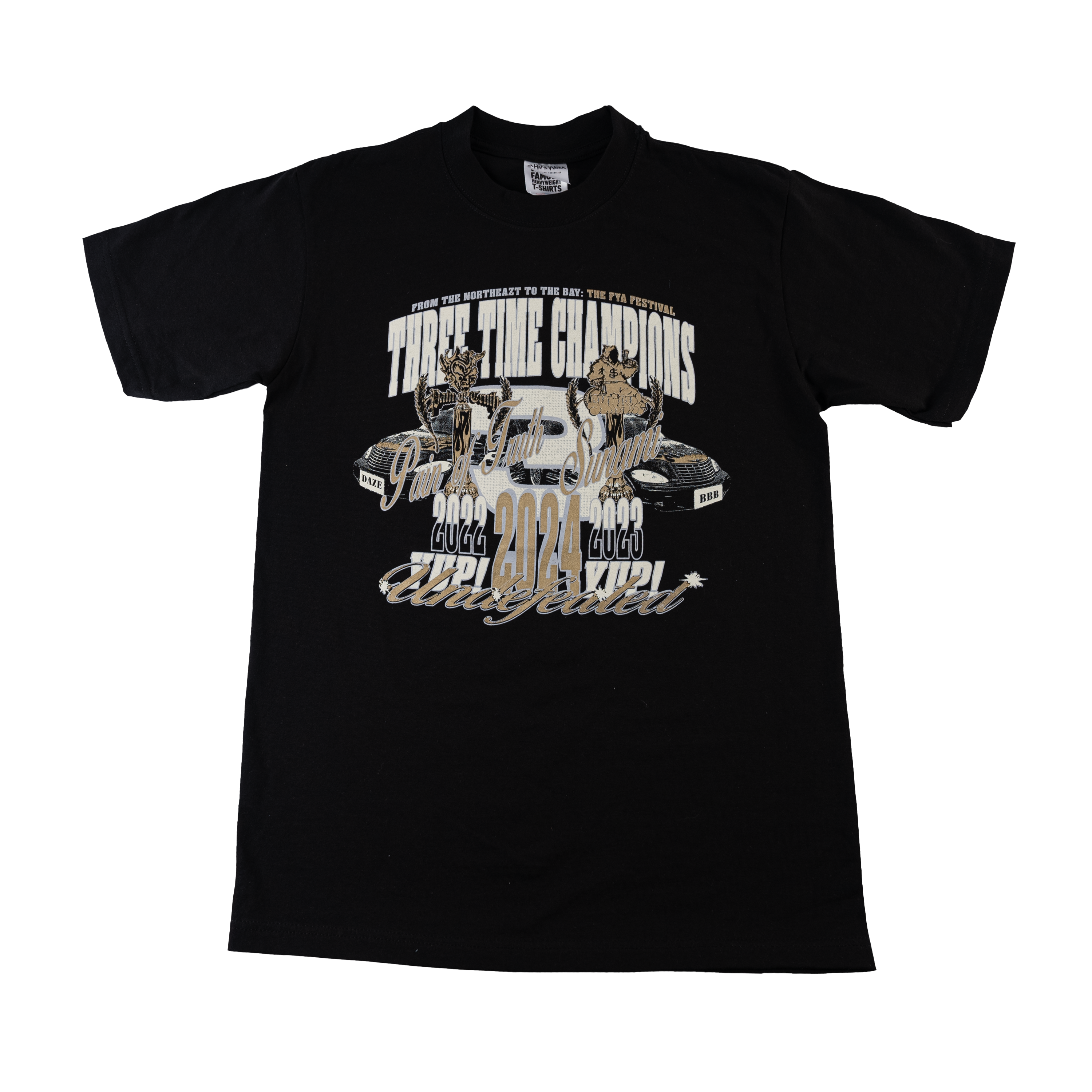 Pain Of Truth - Three Time Champions Black T-Shirt