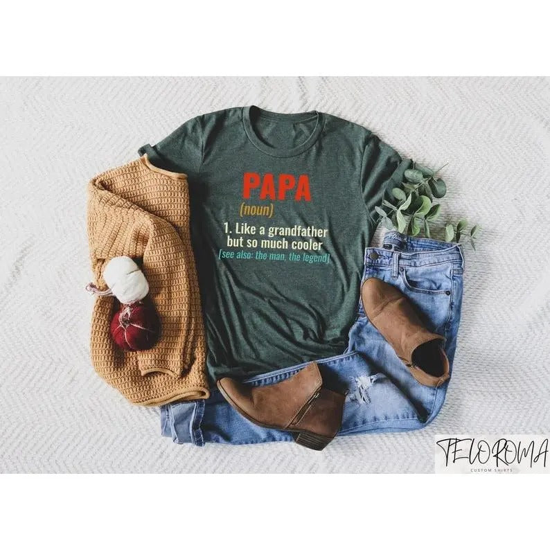 Papa Noun Shirt, Papa Like A Grandfather But So Much Cooler, Funny Dad Shirt, Cool Papa Shirt, Father's Day Shirt, Gift For Dad, Dad Tee