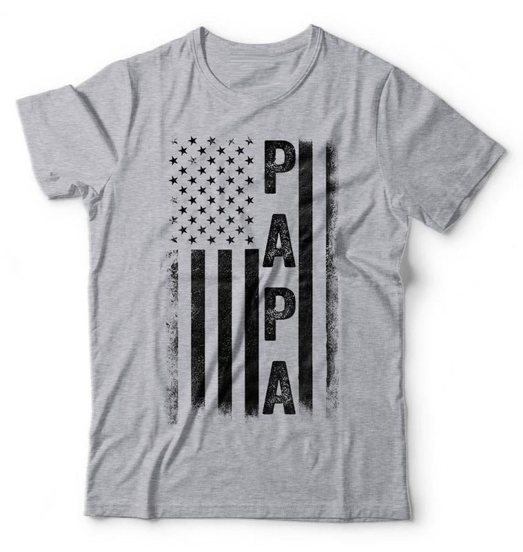 Papa T Shirt, American Flag Us Papa Shirt, Father's Day Gift Idea, Father's Day Gift Ideas For Grandpa, Grandpa Shirt, Classic Unisex T-Shirt, Gifts For Pops Grandfather, Short Sleeve Tee Shirt Man Menswear Sweatshirt, Hoodie, Comfort Colors