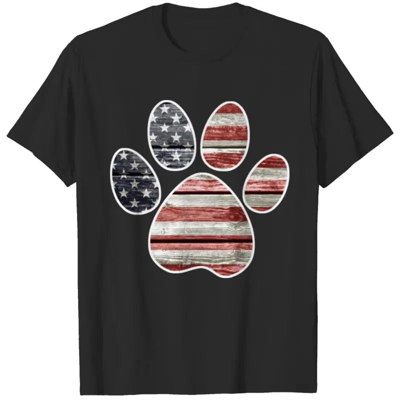 Patriotic Paw Print, American  T-shirt, sweater and Hoodie