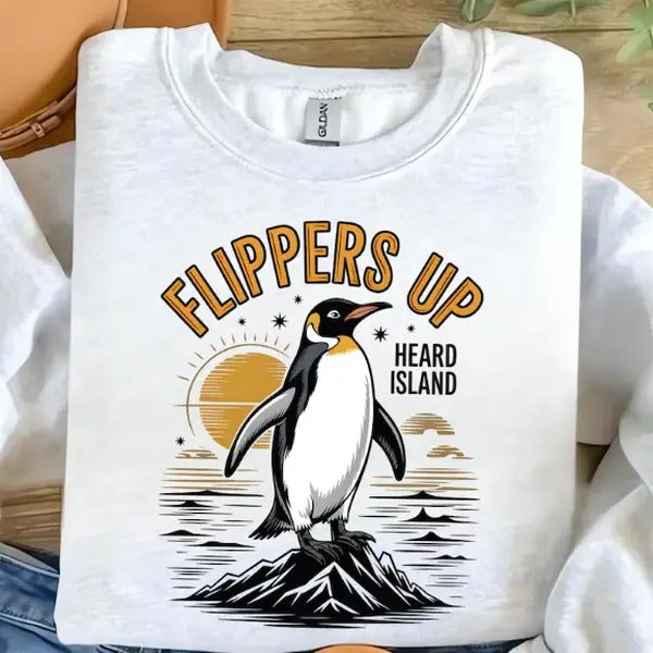 Penguins Flippers Up Shirt, Funny Tariffs FDT , Subtle FDT Shirt Resistance Protest ,Heard Island