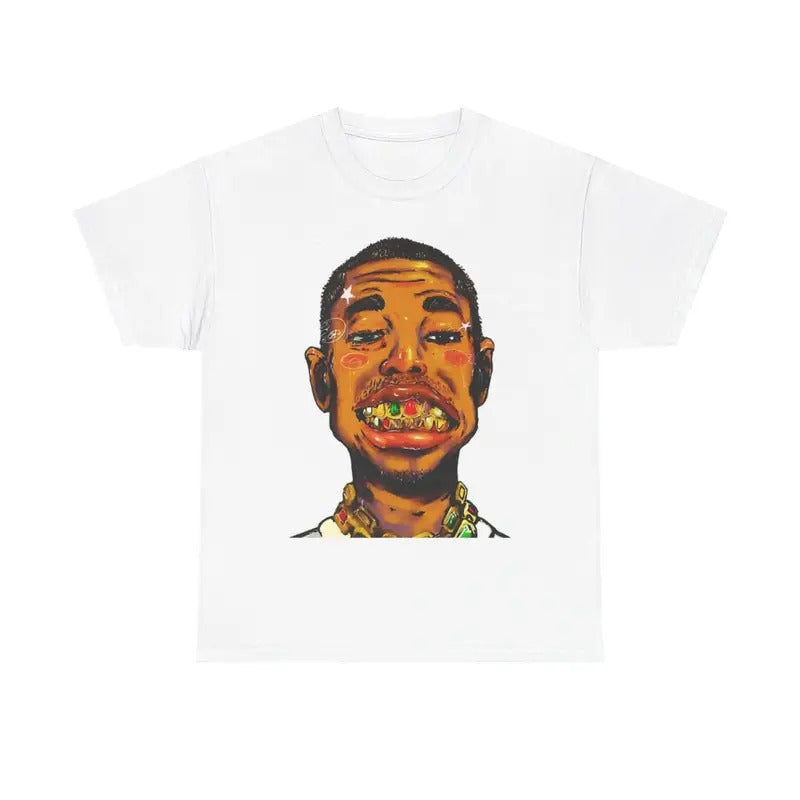 Pharrell Inspired Retro Vintage Grill Rap Y2k 90s Hip-Hop Vibes Heavy Cotton Graphic T-Shirt Tshirt Shirt HipHop RNB Tee Casual Menswear Top Streetwear Classic Comfy Underwear