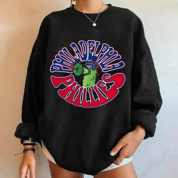 Phil.lie Phanatic Cartoon , Vintage Philade.lphia Baseball Sweatshirt, Baseball