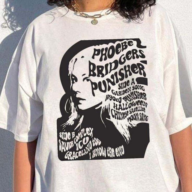 Phoebe Bridgers T-Shirt, Moon Song Graphic Album Fan Gift Tee