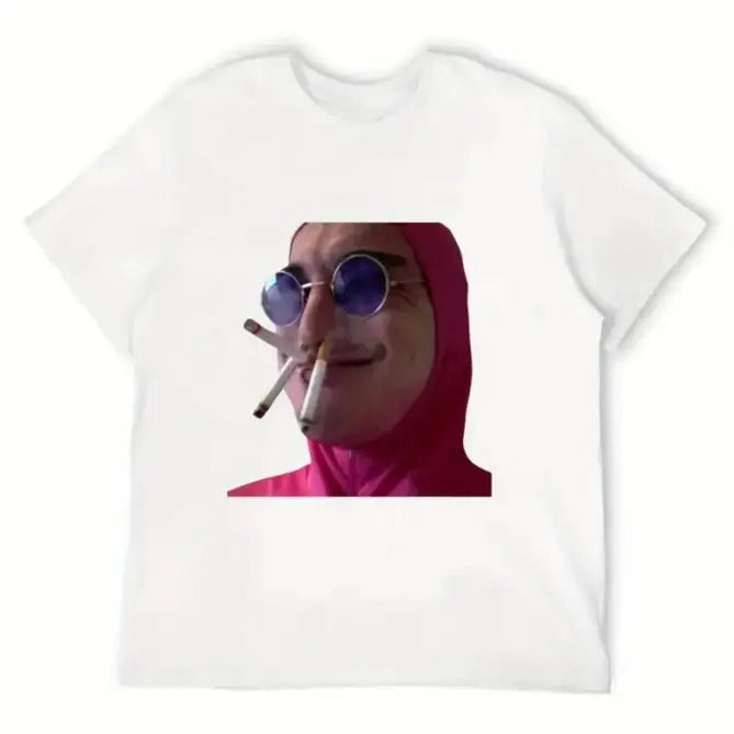 Pink Guy T-Shirt Heavyweights Animal Prinfor Boys Street Wear Affliction Shirts Mens Shirts Graphic Tee, Menswear Womenswear Top