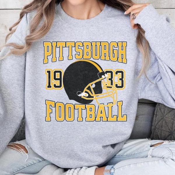 Pittsburgh Football Sweatshirt, Gift for Football Fan, Oversized Pittsburgh Sweatshirt FMV4, Vintage Unisex Pittsburgh Crewneck