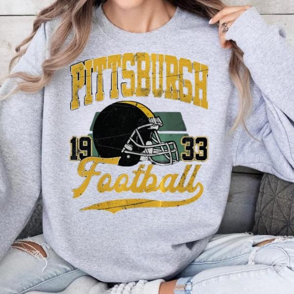 Pittsburgh Football Sweatshirt, Gift for Football Fan, Oversized Pittsburgh Sweatshirt FSE3, Vintage Football
