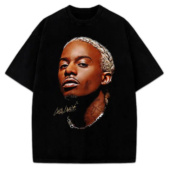 Playboi Carti T-Shirt Cash Carti Yung Carti King Vamp Carti Rap Graphic Tee Crewneck Cotton