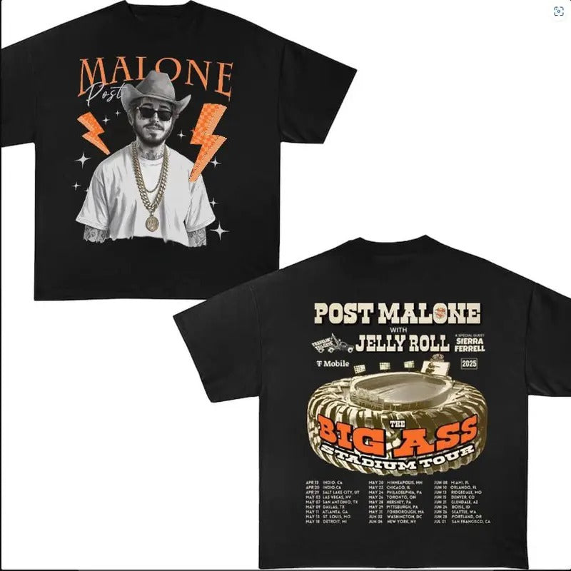 Posty Live Tour T-Shirt Music Festival Graphic Unisex Tee