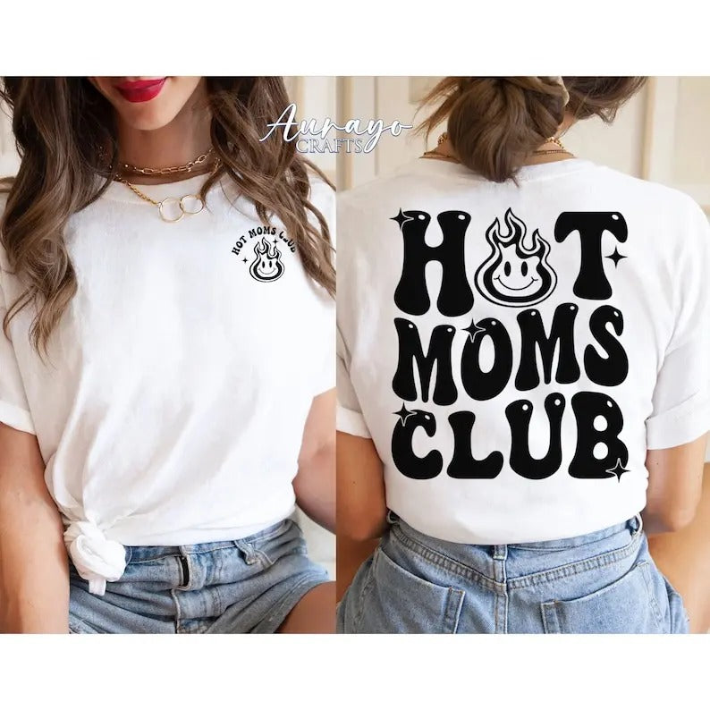 Premium  Hot Moms Club Sweatshirt, Hot Mom Shirt, Trendy Moms Shirt, Mother's Day Gift, Funny Mom Shirt, Cool Mom Shirt, Mom Gift, Gift for a New Momstyle{n002}2
