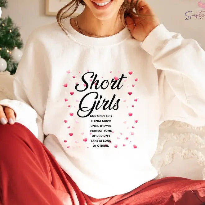 Premium  Short Girls T-Shirt, God Only Lets Things Grow, Teen Girls Top, Lady Shirt, Funny Saying, Women Gift