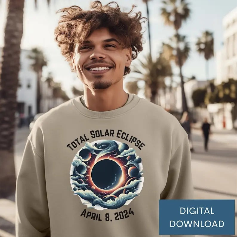 Premium  Vitnage Total Solar Eclipse 2024 Shirt, April 8 2024 Totality Path, Funny Eclipse Viewing, Astronomy Gift, American Totality, Birthday Boy