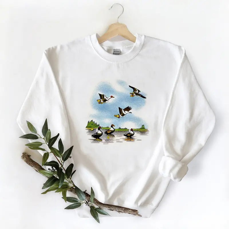 Print Mallard Ducks graphic tee Unisex Tshirt Sweatshirt Hoodie, for duck hunters, husbands and Mallard duck lovers