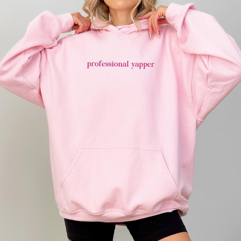 Professional Yapper Hoodie, Funny Yapper Hoodies for Women, Born To Yap Sweatshirt, Certified Yapper Pullover for Girls, Born To Yap Forced to Shut Up