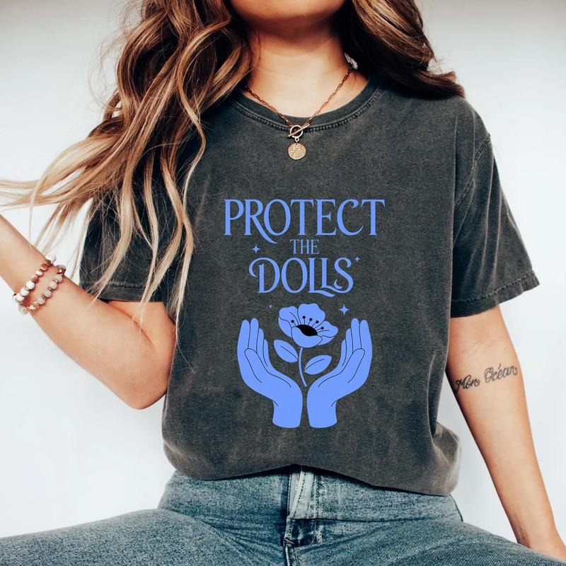 Protect The Dolls Shirt, Feminist Tshirt, Protect the Dolls Feminine Empowerment LGBTQ Floral and Hands Gender Equality Trans Shirt, Graphic Tees