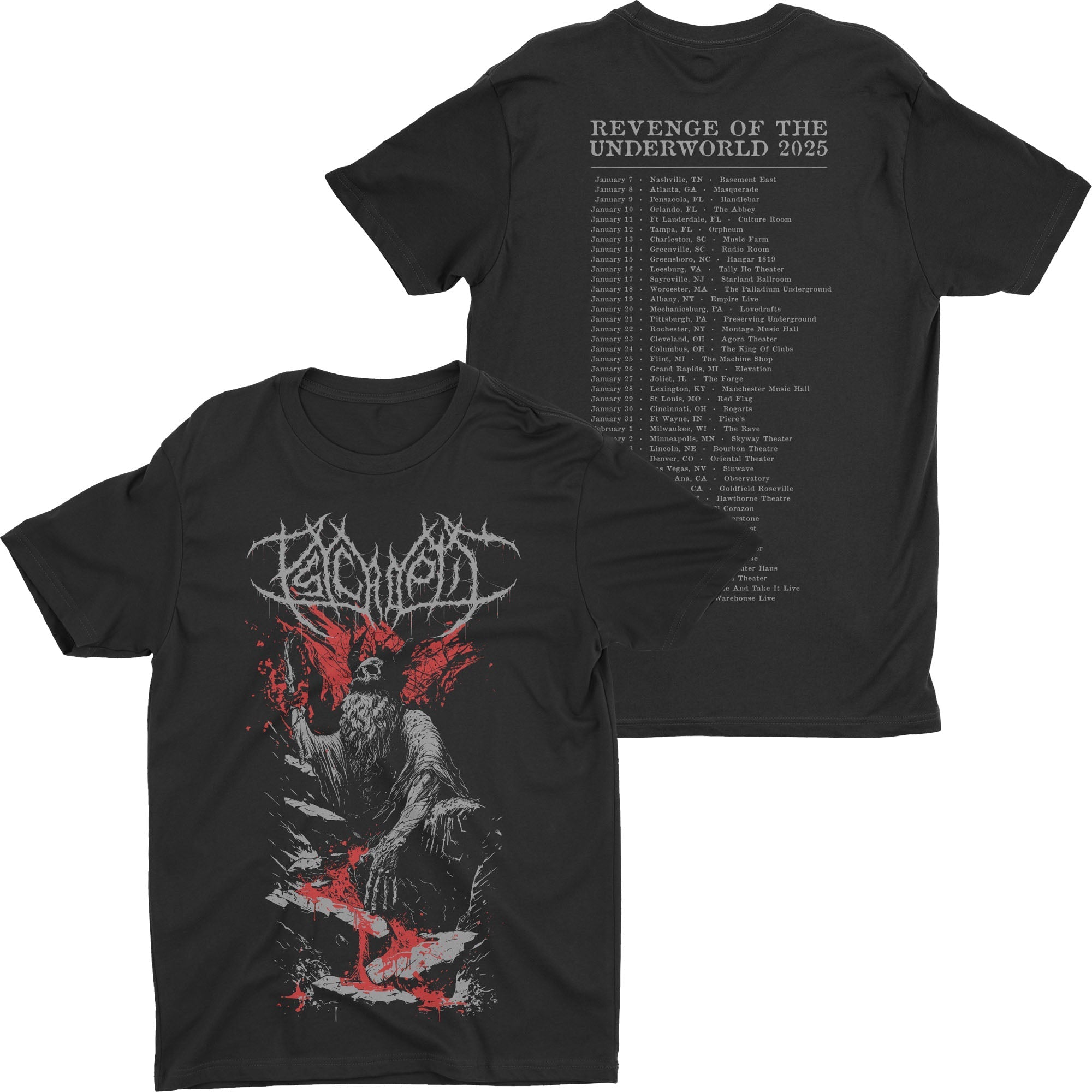 Psycroptic - Revenge Of The Underworld Tour 2025 t-shirt