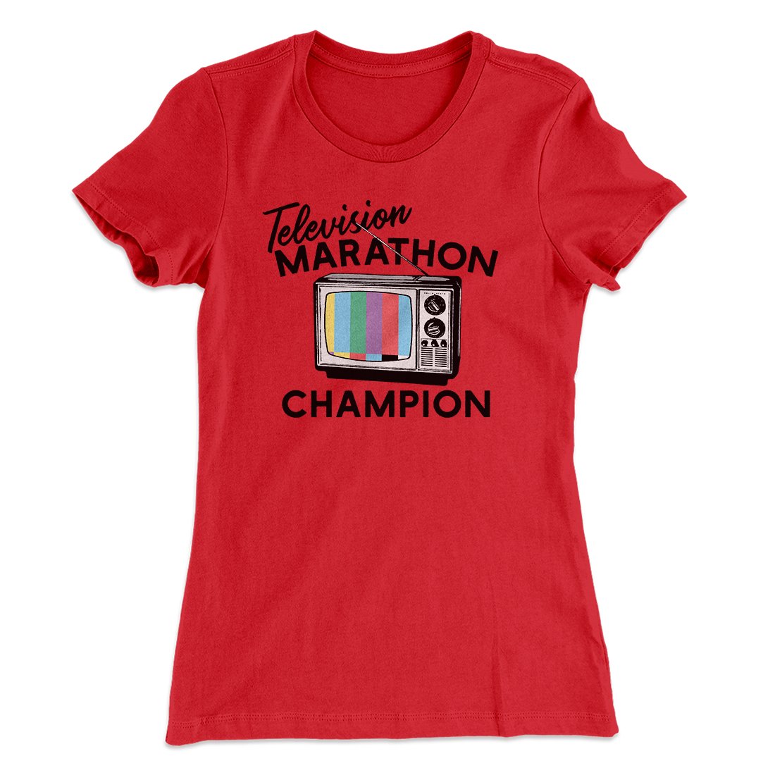 Television Marathon Champion Funny Women's T-Shirt