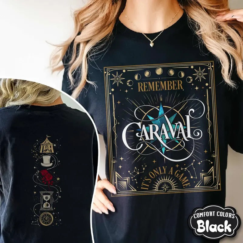 Remember It's Only a Game Comfort Colors T-Shirt, Caraval Shirt, Legendary Booktok, Stephanie Garber, Bookish Gift, Romantasy Book Lover Womenswear Soft Crewneck Short Sleeves Graphic Fabric Tee