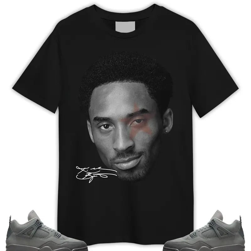 Retro 4 Wet Cement Unisex Iconic Shirt Kobeee Star Big Face Graphic Tee Ideal Shirt To Match Sneaker