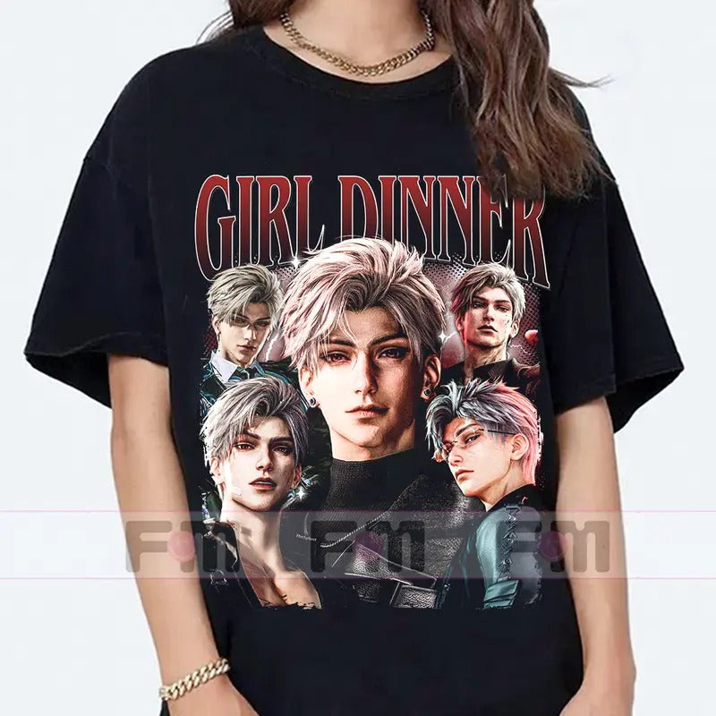 Retro 90's Girl Dinner Sylus Shirt, Sylus Love and Deepspace Fan Tee Graphic T-Shirt, Gift For Women and Man Unisex T-Shirt
