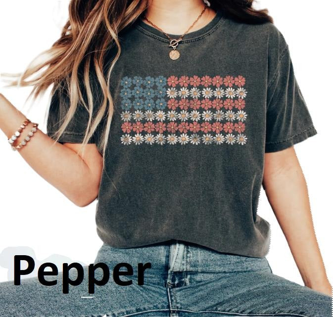 Retro American Flag Shirt, 4th of July Shirts, Womens Fourth of July Shirt, USA Graphic Tee, Patriotic Shirt, Independence Day Gift, USA Tee
