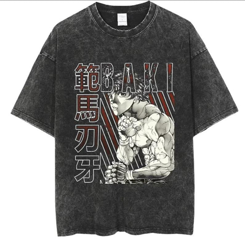 Retro Baki Hanma Shirt -Vintage Baki Hanma Shirt,Baki the Grappler Shirt,Baki Hanma Merch,Baki The Grappler Tshirt, Anime Shirt Menswear Top Underwear Streetwear