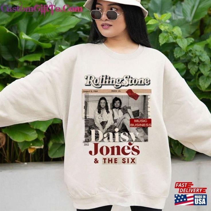 Retro Daisy Jones And The Six Sweatshirt Aurora World Tour Band Sweatshirt