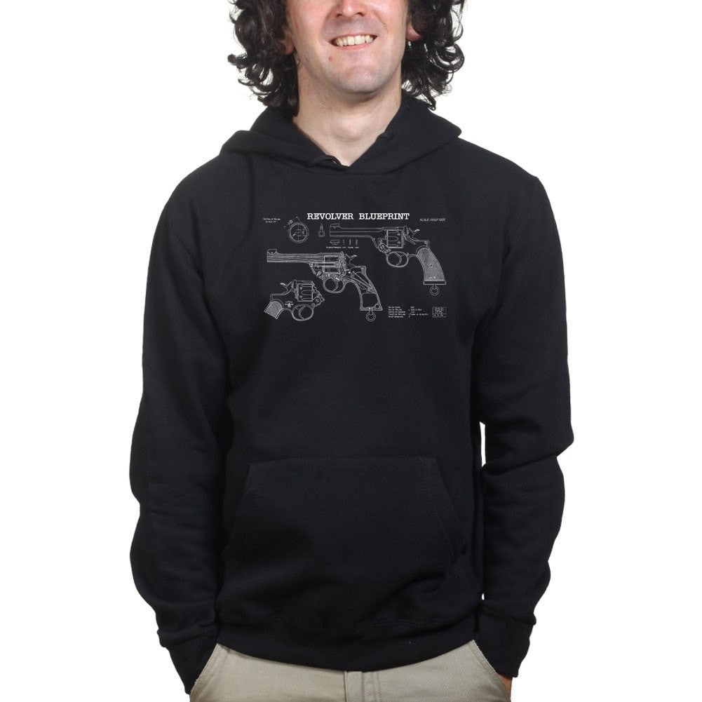 Vintage Revolver Blueprints Hoodie Style001