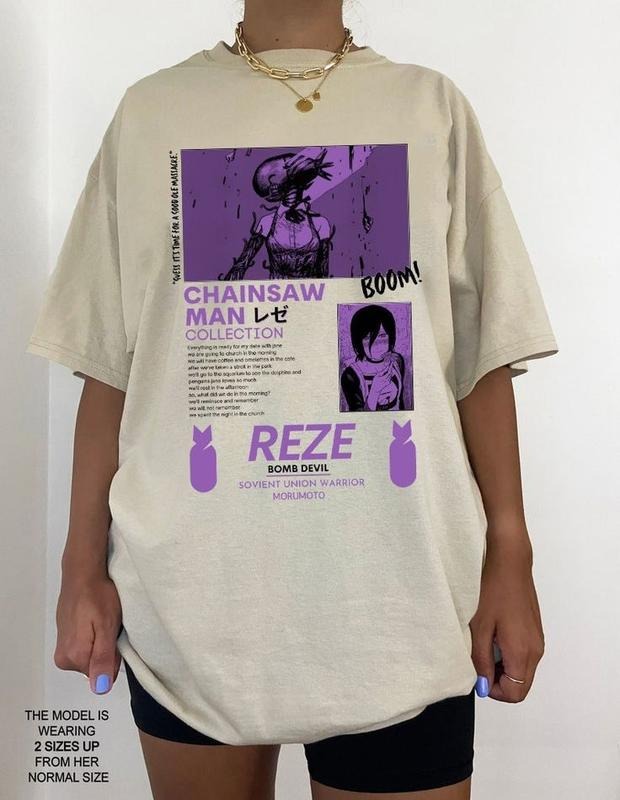 Reze Chainsaw Man Streetwear Shirt, Anime Inspired Graphic Tee
