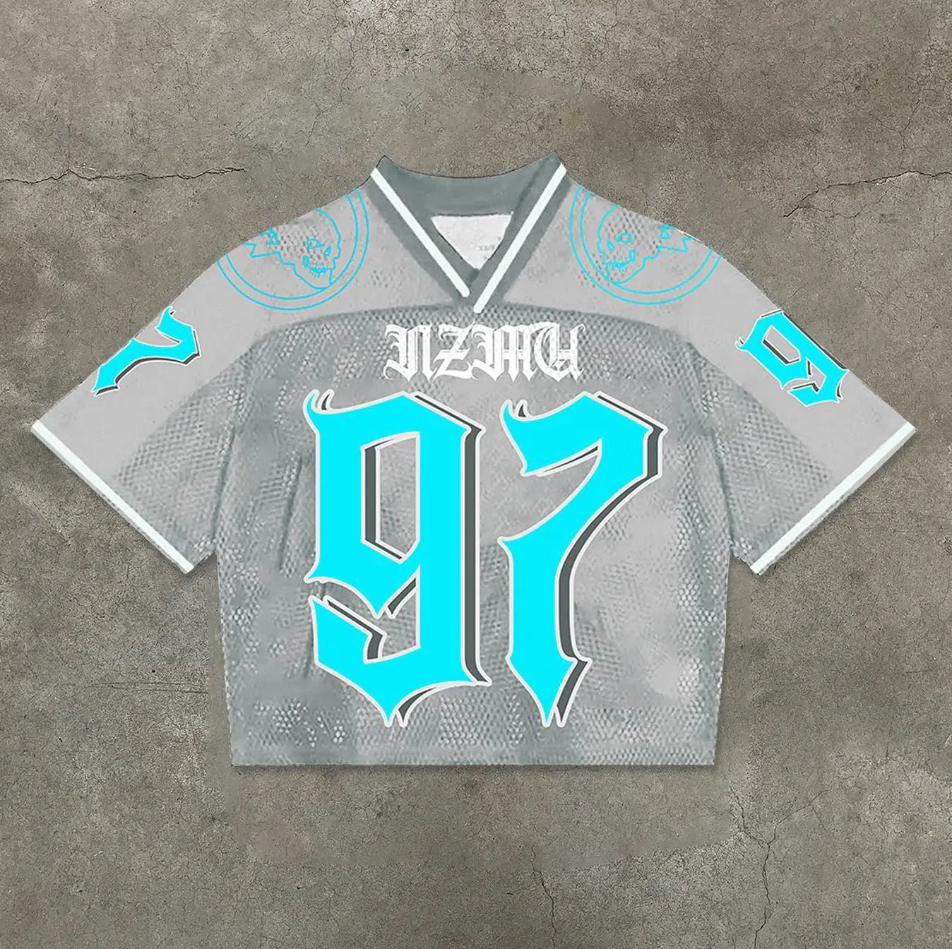 American Hip Hop Graphics Crop Top Mesh Baseball Jerseys Style002