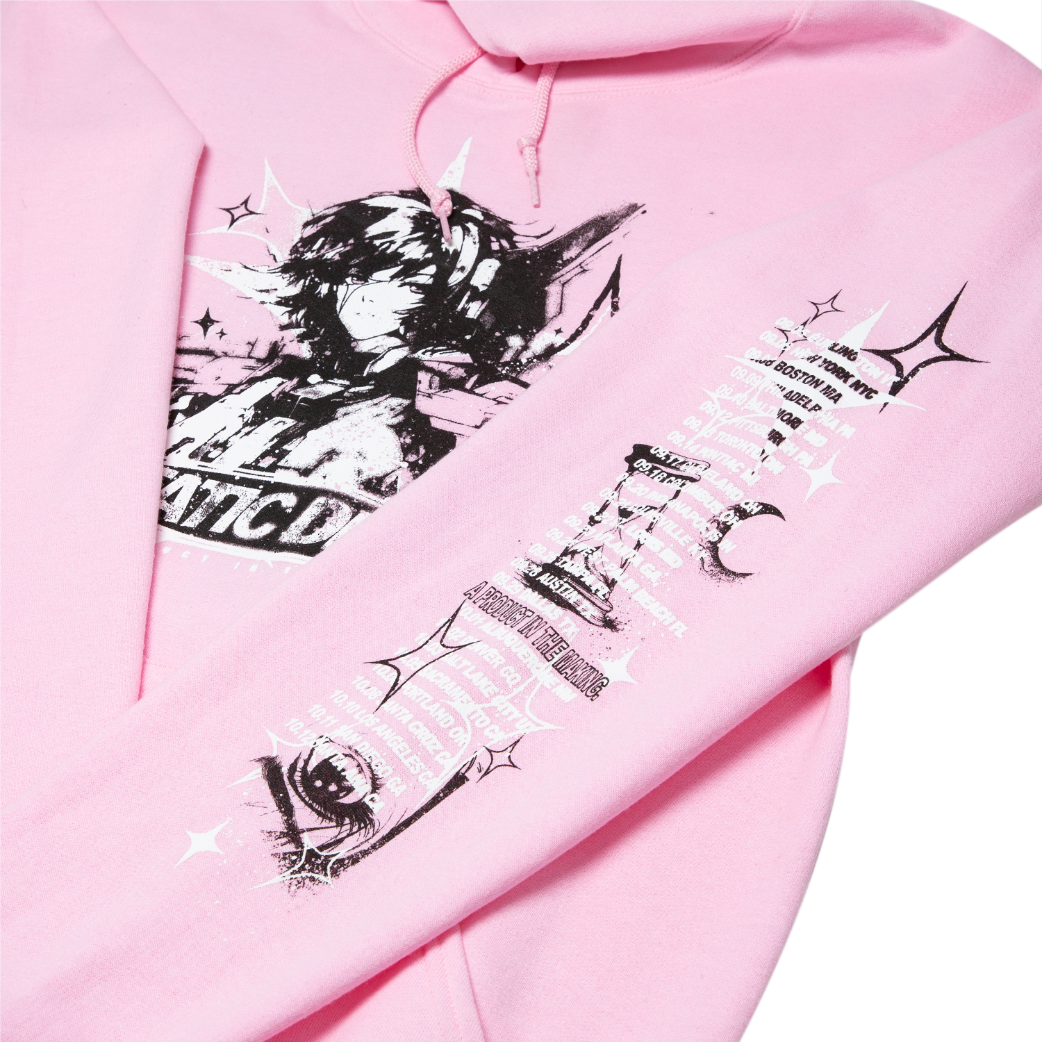 Static Dress - TOUR DATES PINK HOODIE