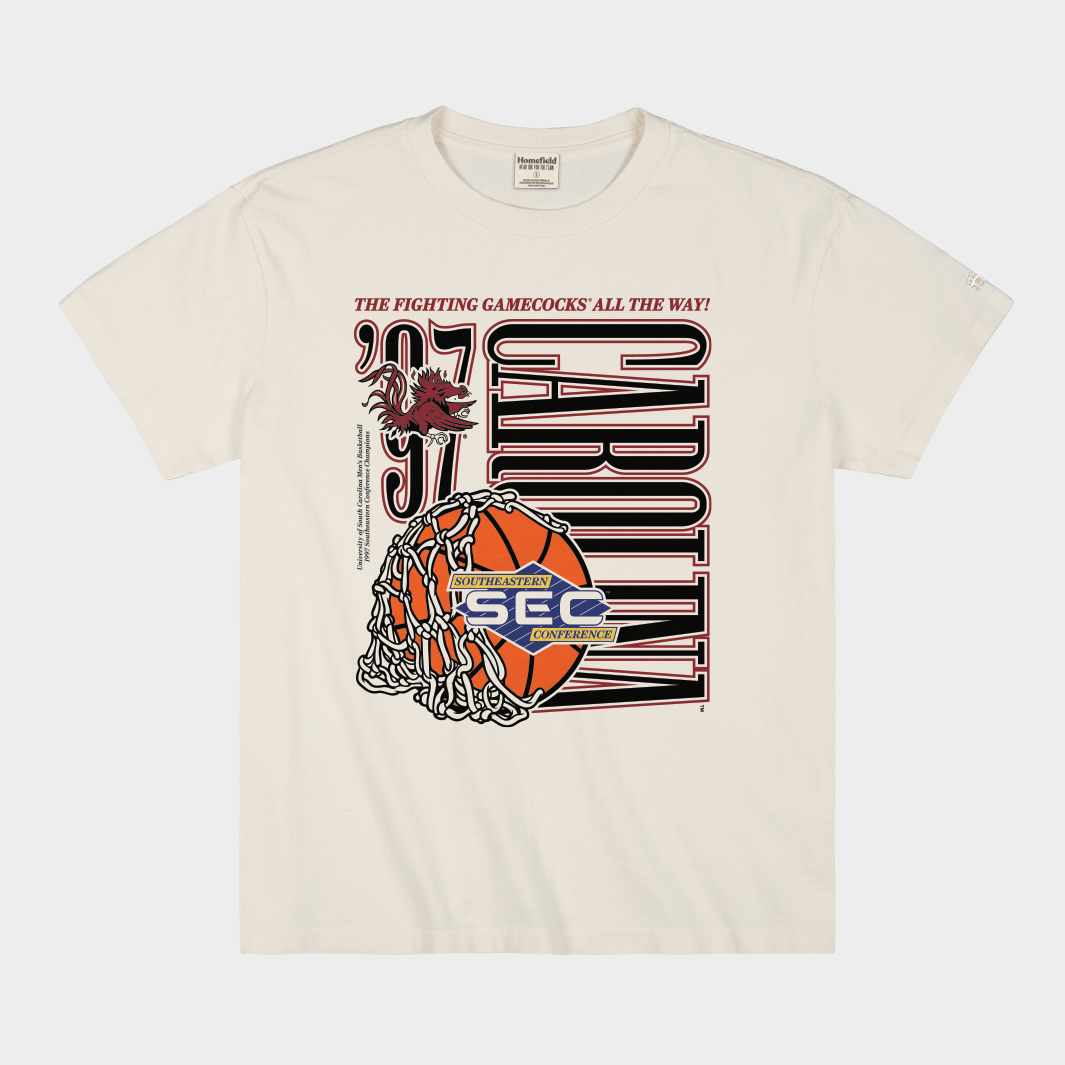 South Carolina Men's Basketball 1997 SEC Champions Heavyweight Tee Style001