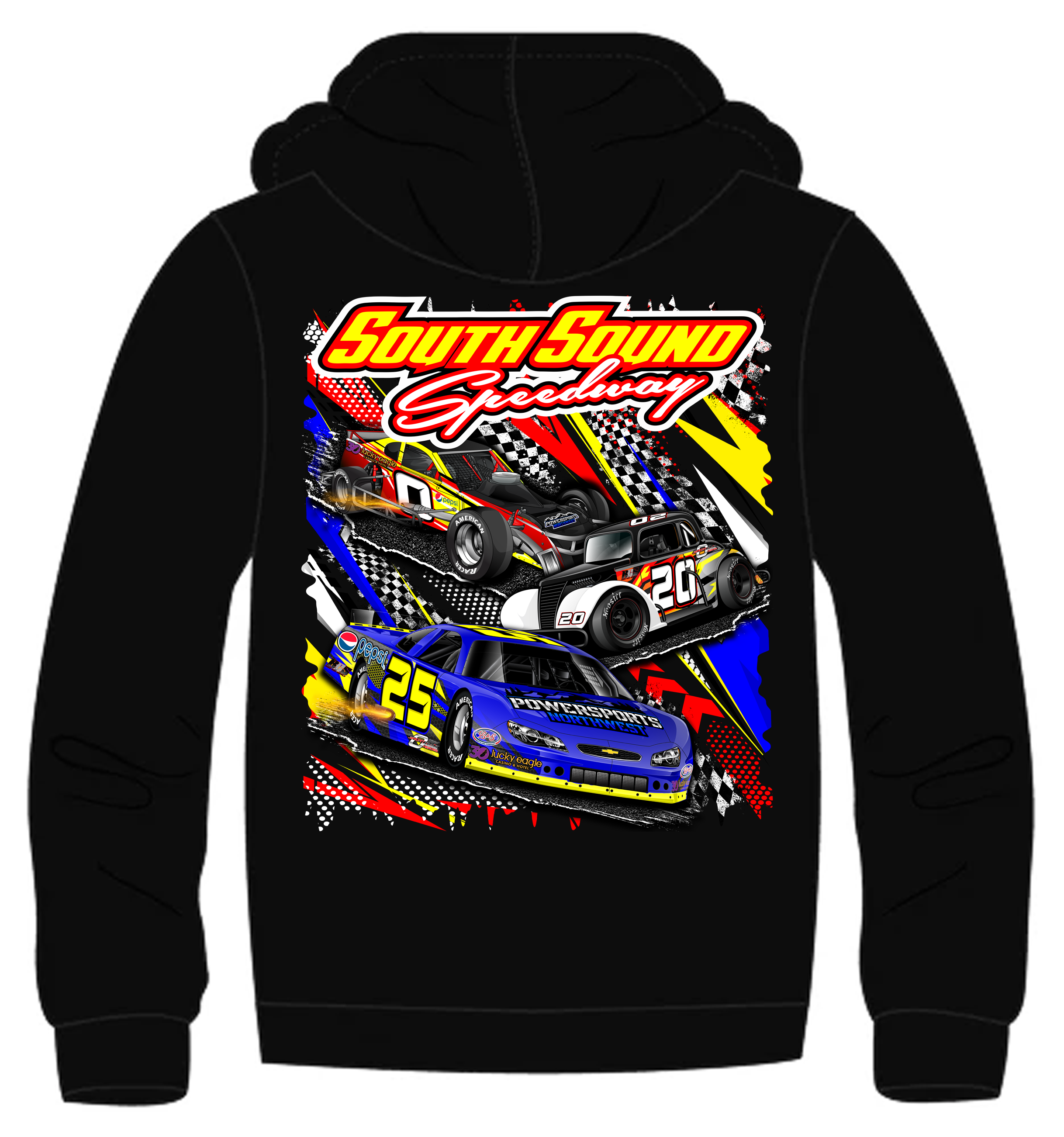 2025 South Sound Speedway Sweatshirt (Full Back)