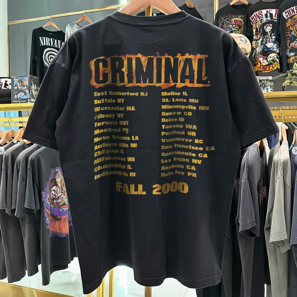 MARSHALL MATHERS 'CRIMINAL' Y2K TOUR RARE VINTAGE WASHED T-SHIRT