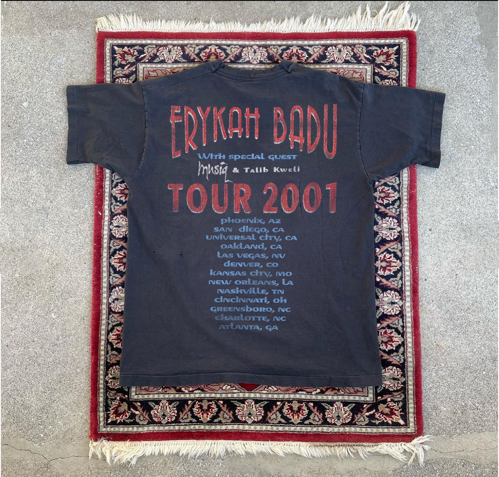 ERYKVH BVDU 2001 TOUR WASHED BLACK T-SHIRT