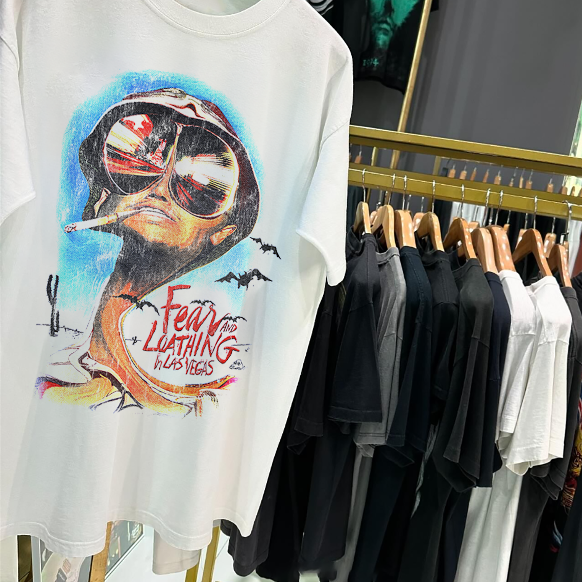 FEAR AND LOATHING 1998 PROMO VINTAGE WASHED WHITE T-SHIRT