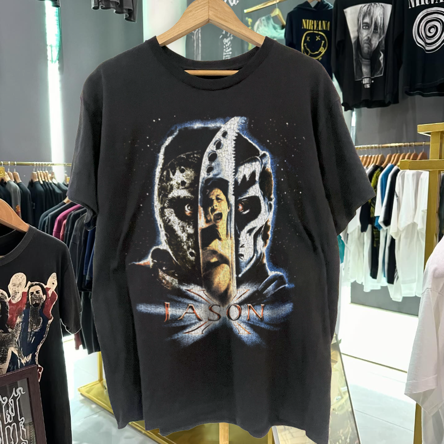 JASON X 2001 VINTAGE WASHED BLACK T-SHIRT