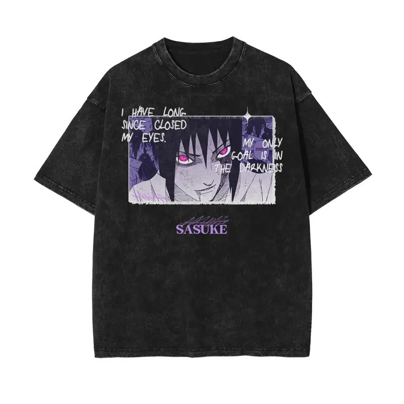 Sasuke Vintage Oversized T-Shirt, Naruto Shippuden, Sasuke Shirt, Sasuke Merch, Sasuke Vintage Tee, Naruto Merch, Anime Naruto, Anime Shirt, Manga Shirt, Shirt For Unisex, Gift For Men, Gift For Women, Anime Shirt For Fan, Menswear Top, Underwear Tshirt S