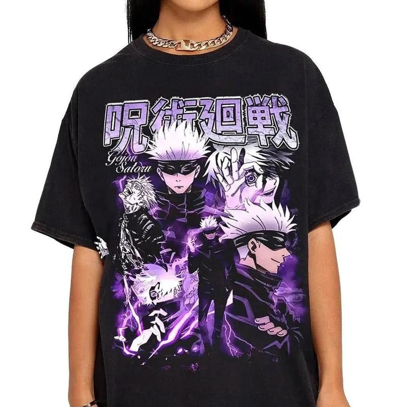 Satoru Gojo 90s Retro For Anime Lovers Unisex Shirt Sweatshirt, Hoodie, Comfort Colors