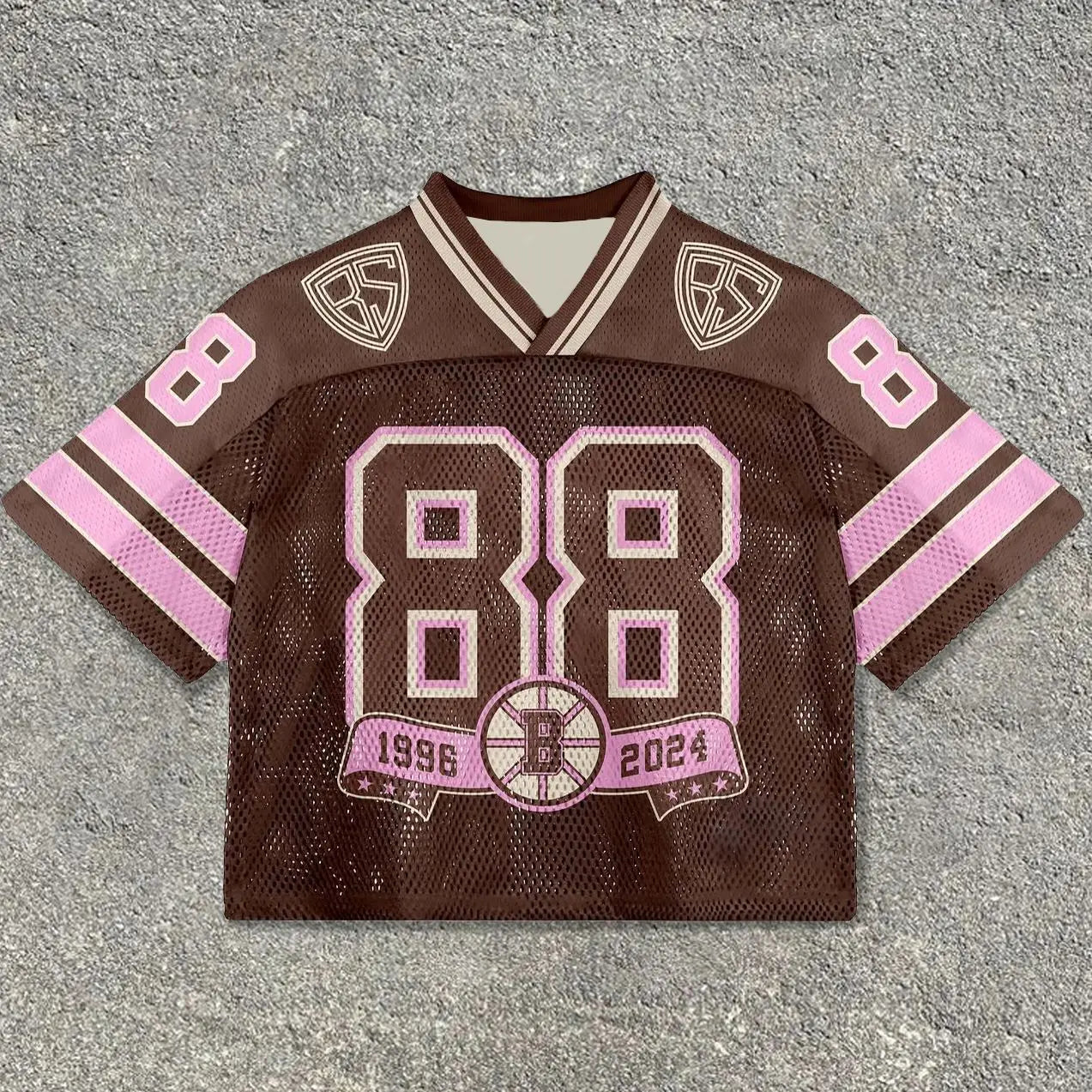 American Hip Hop Graphics Crop Top Mesh Baseball Jerseys