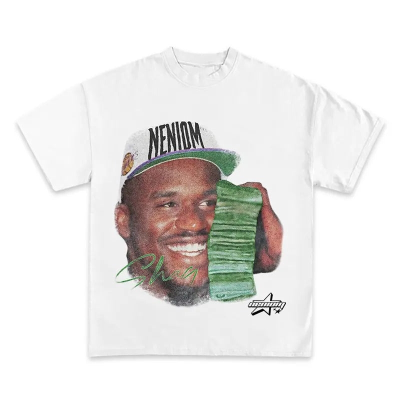 Shaq Money Tee, Graphic Tee Iconic Style for Rap Fans