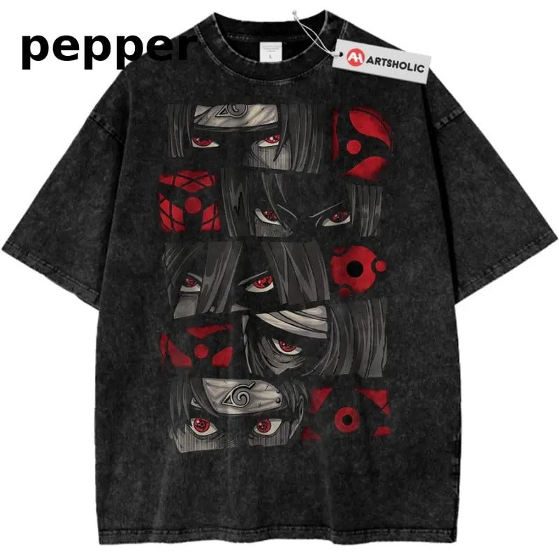 Sharingan Shirt, Naruto Shirt, Anime Shirt, Vintage T-Shirt Menswear Top